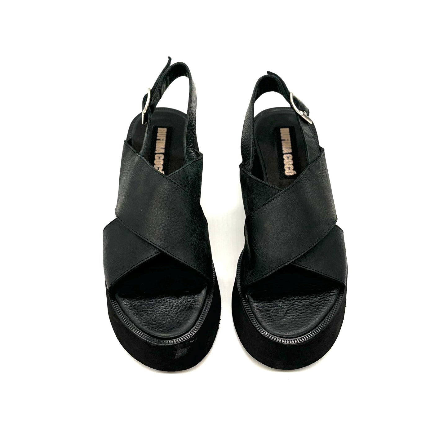 Sandalias Catalina Negro Cuero