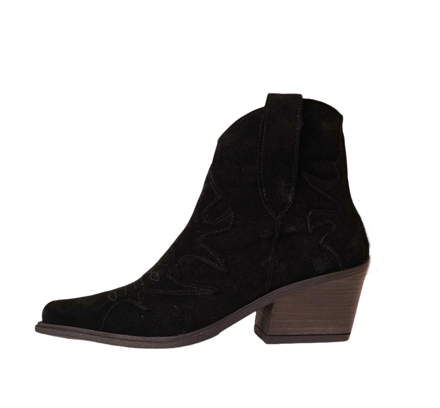 Botin Teresa Negro Cuero