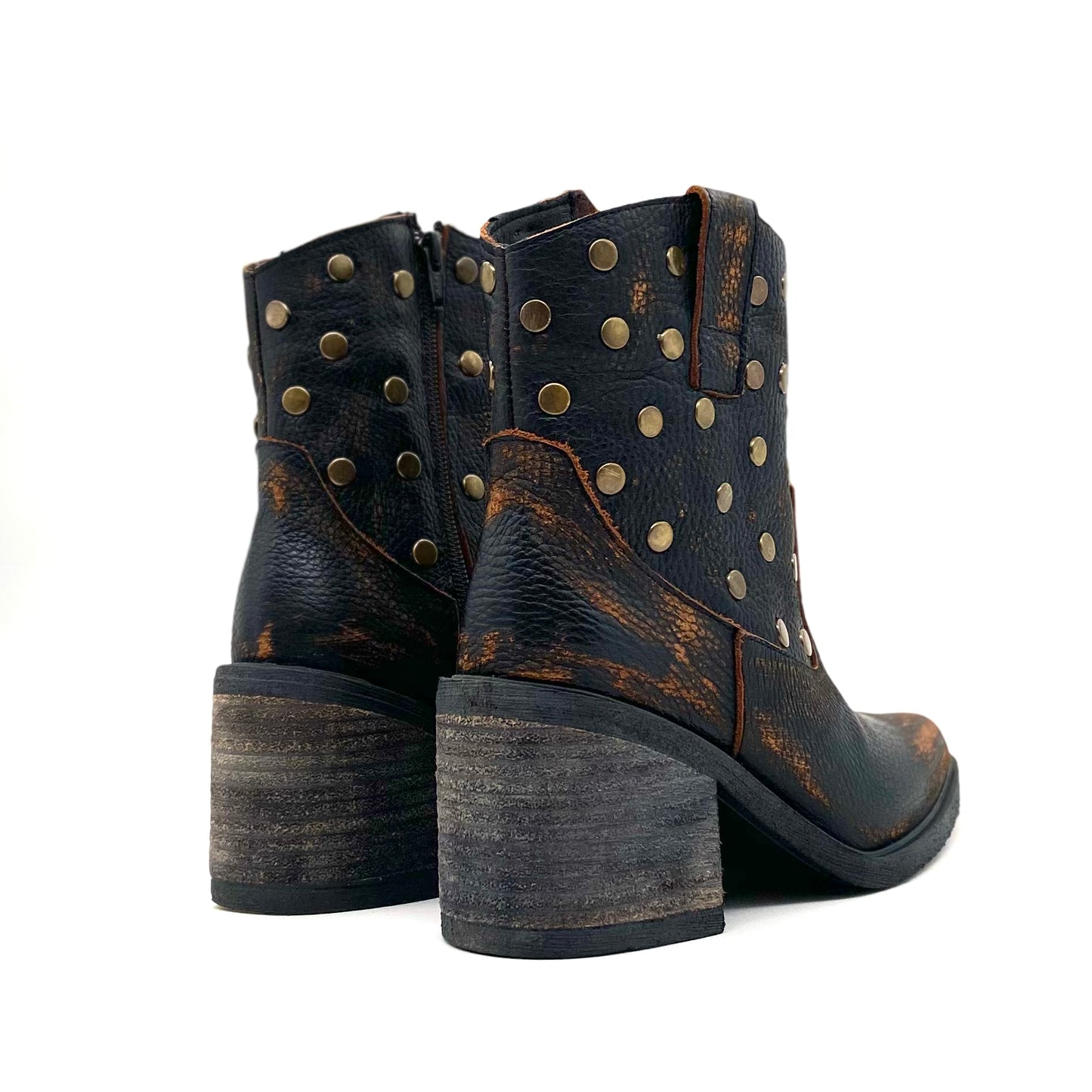 Bota Texana Julia Negro Tachas
