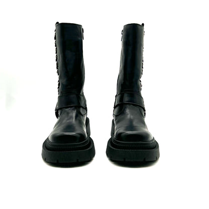 Botas Selena Cuero Negro