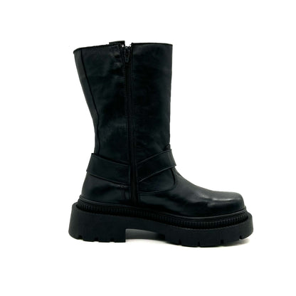 Botas Selena Cuero Negro