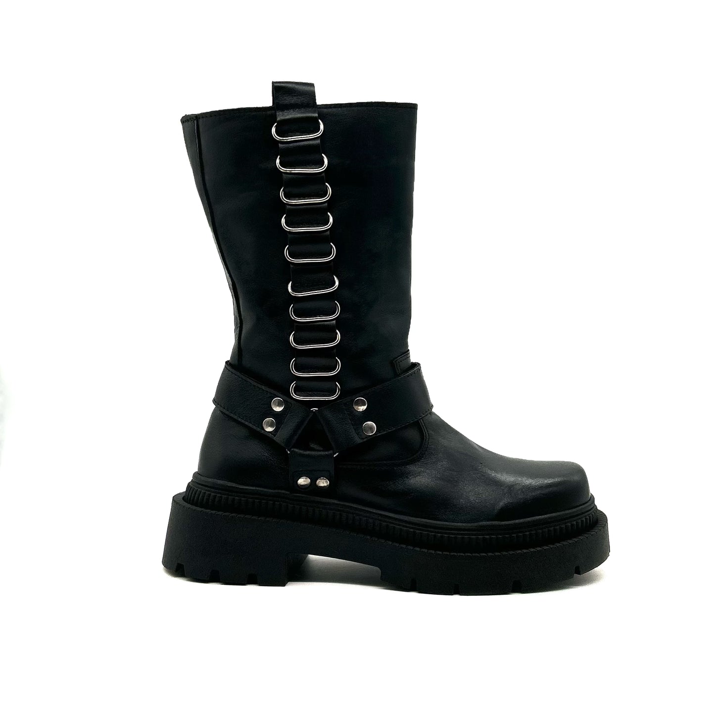 Botas Selena Cuero Negro