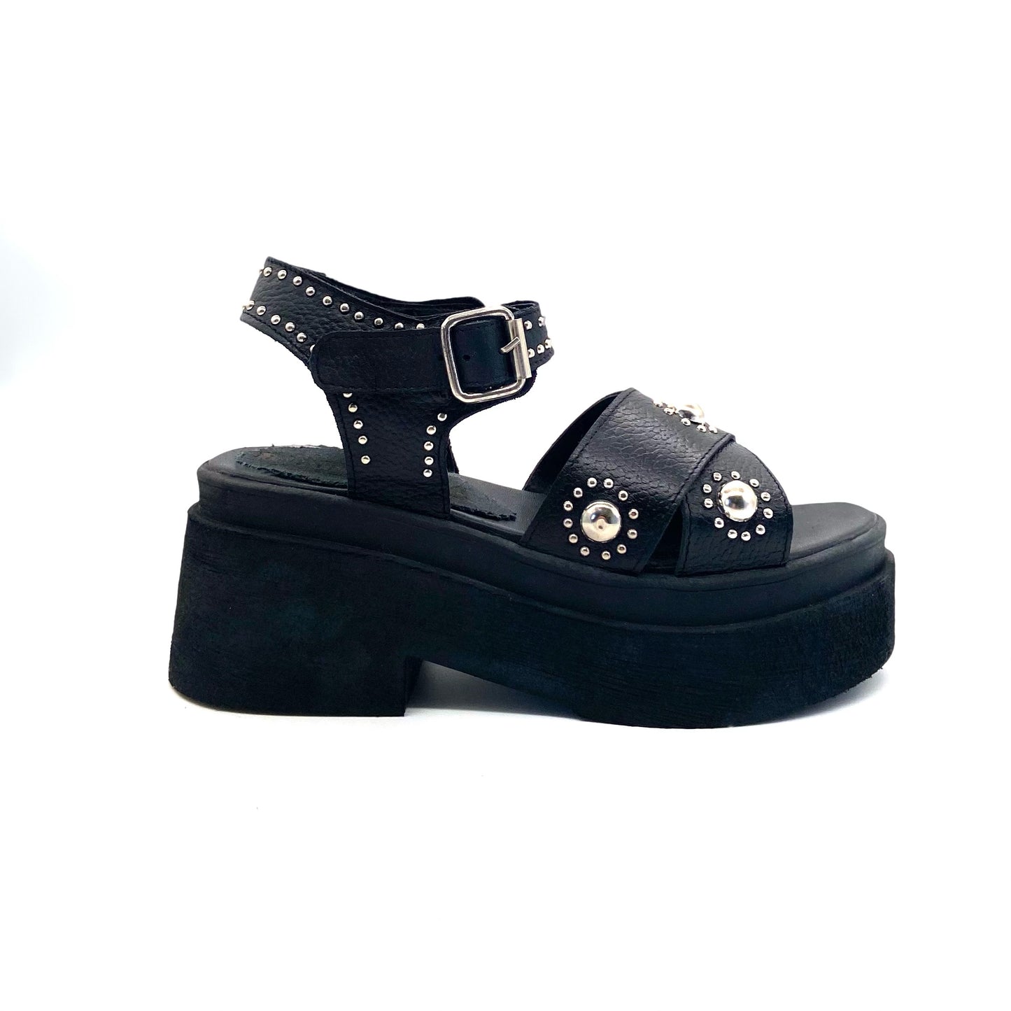 Sandalias Vani Cuero Negro