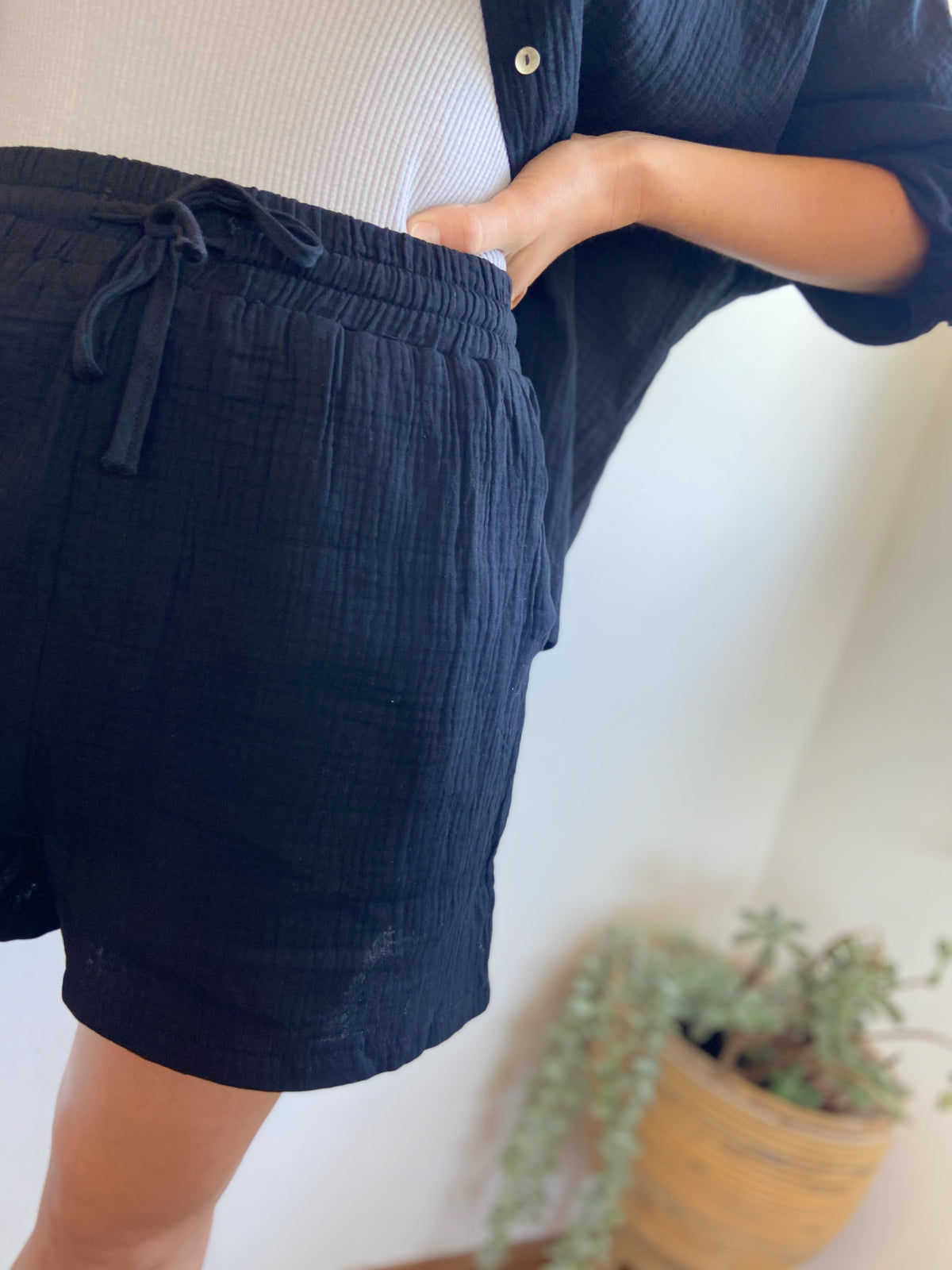 Conjunto Amsterdam Negro Lino