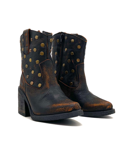 Bota Texana Julia Negro Tachas